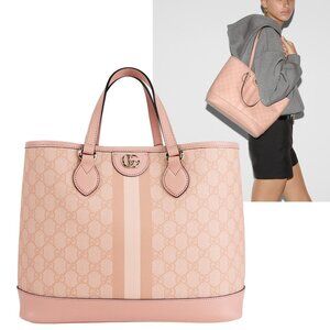 GUCCI BAG 765043 OPHIDIA GG SUPREME SMALL TOTE w DOUBLE G HARDWARE